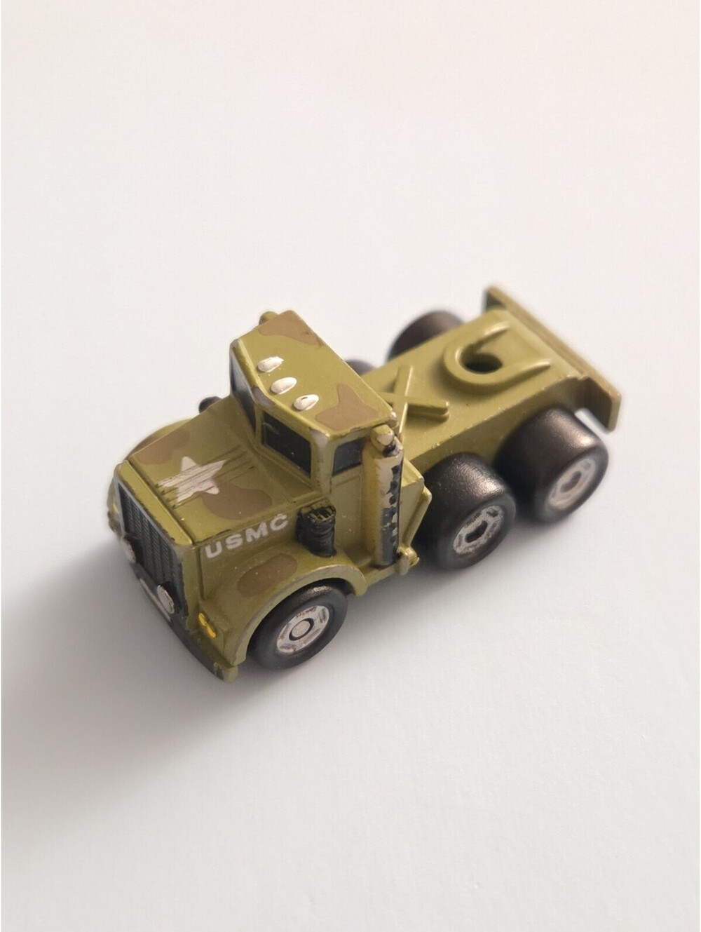 Vintage 1989 Micro Machines USMC Military Semi Truck Green Camo Galoob Toy